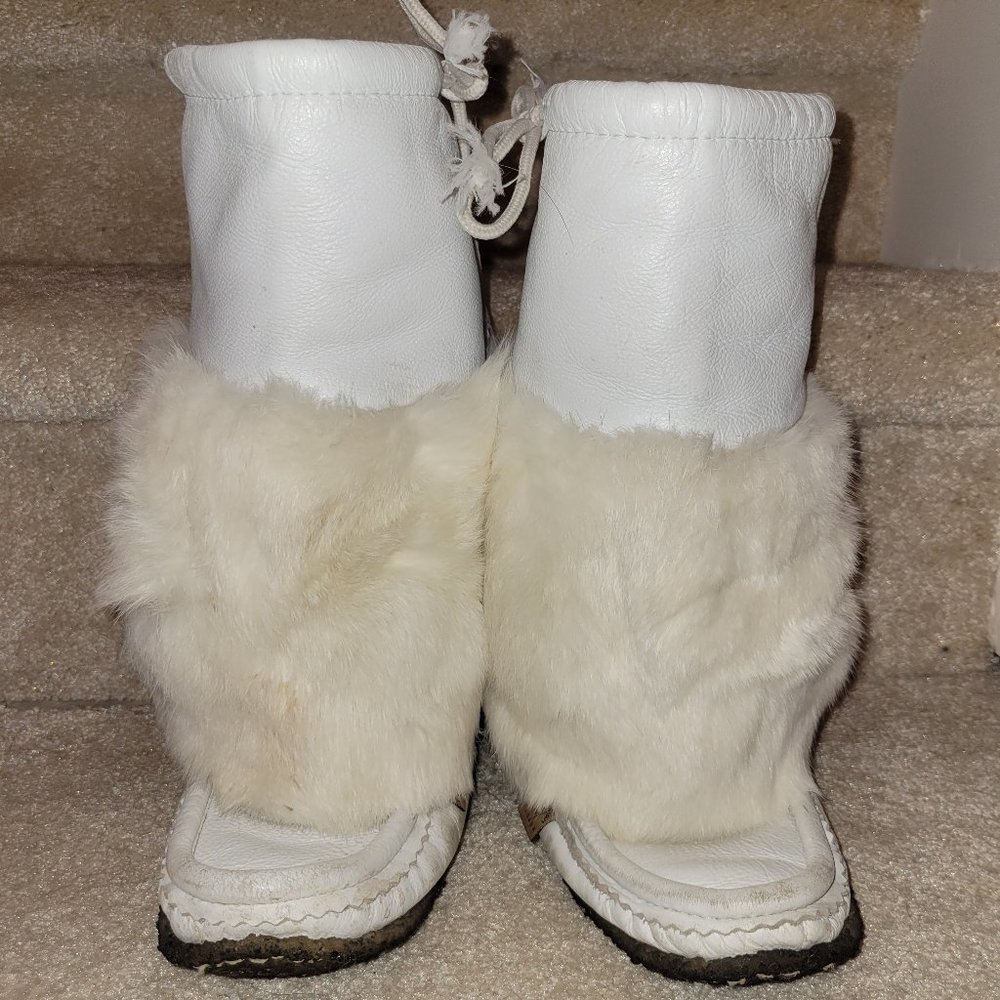 Ladies White Mukluks
